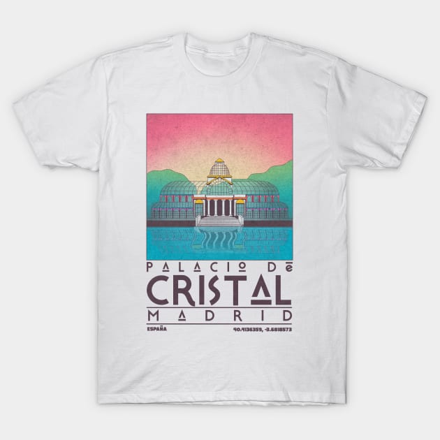 Palacio De Cristal Madrid T-Shirt by JDP Designs